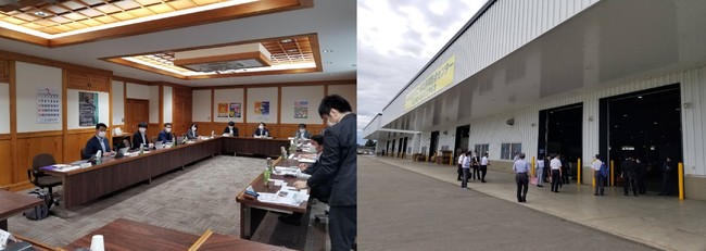 物流業界の2024年問題対策　秋田県トラック協会の「首都圏市場向け青果物の物流効率化実証実験」にHacobuが採択のサブ画像1_Hacobuが現地を視察した時の様子