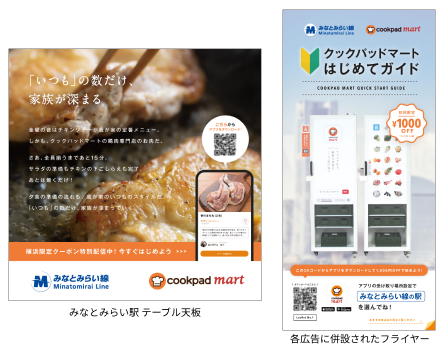 クックパッドと横浜高速鉄道が、「クックパッドマート」の広告をみなとみらい線駅構内で共同展開のサブ画像3