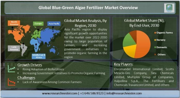 藍藻（BGA）肥料市場-エンドユーザー別（有機農場、苗床、国内、その他）;作物タイプ別（穀物と穀物、商品作物、その他）–世界の需要分析と機会の見通し2030年のメイン画像