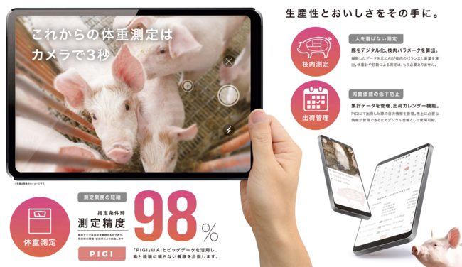 スマホで豚の体重が測れる『PIGI（ピギ）』幕張メッセ『農業 Ｗeek 2021』に初出展 10月13日〜15日までのサブ画像2