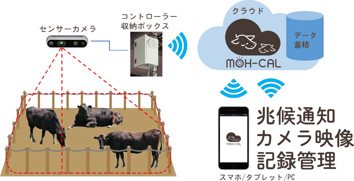牛の行動データから独自の分娩予測AIを開発、検知精度を向上のサブ画像2_システム概要