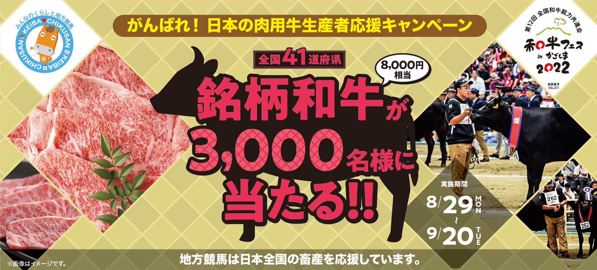 【がんばれ！日本の肉用牛生産者応援キャンペーン】全国41道府県の銘柄和牛が3,000名様に当たる！のサブ画像1