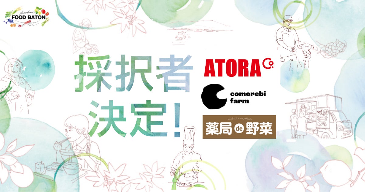 【広島県】食の“稼ぐ力”ビジネスの創発支援プログラム「Hiroshima FOOD BATON」採択3チームが決定！のサブ画像1