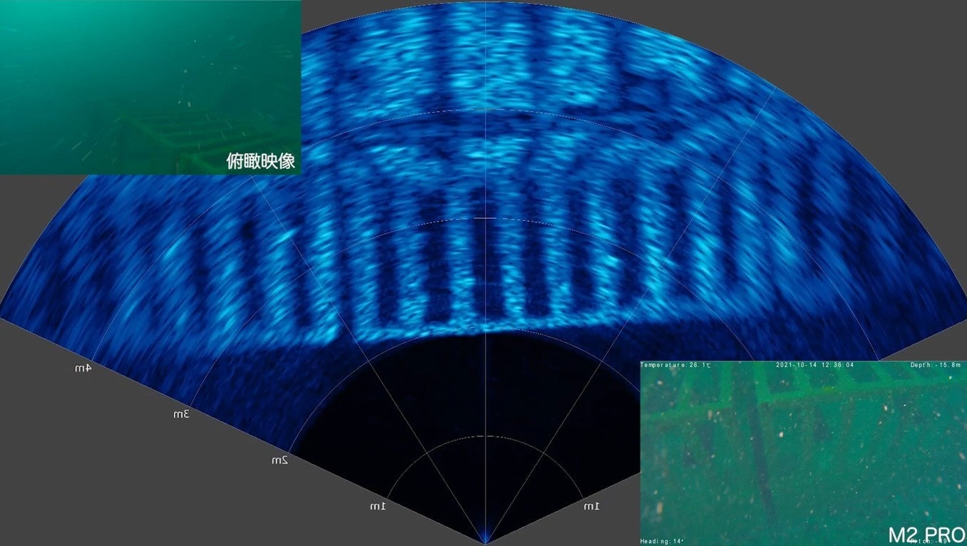 【無料Webセミナー】急成長する水中ドローンの“今”がわかる！ビジネスの活用事例と今後の展望を紹介するオンラインセミナーを11月7日（月）に開催のサブ画像6_マルチビームソナーによる可視化のイメージ