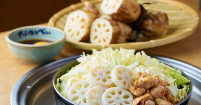 石川県のソウルフード「さぶろうべい」と、金沢が誇る伝統野菜「加賀れんこん」がコラボレーション！2022年10月24日(月)より期間限定でコラボメニューを提供いたします。のメイン画像