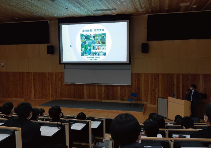 秋田県立能代科学技術高校にて農業教育高度化事業にかかる出前授業を実施しました。のサブ画像2_講演の様子