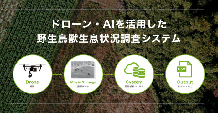 スカイシーカーが「ドローン・AIを活用した野生鳥獣生息状況調査システム」の特許取得のメイン画像