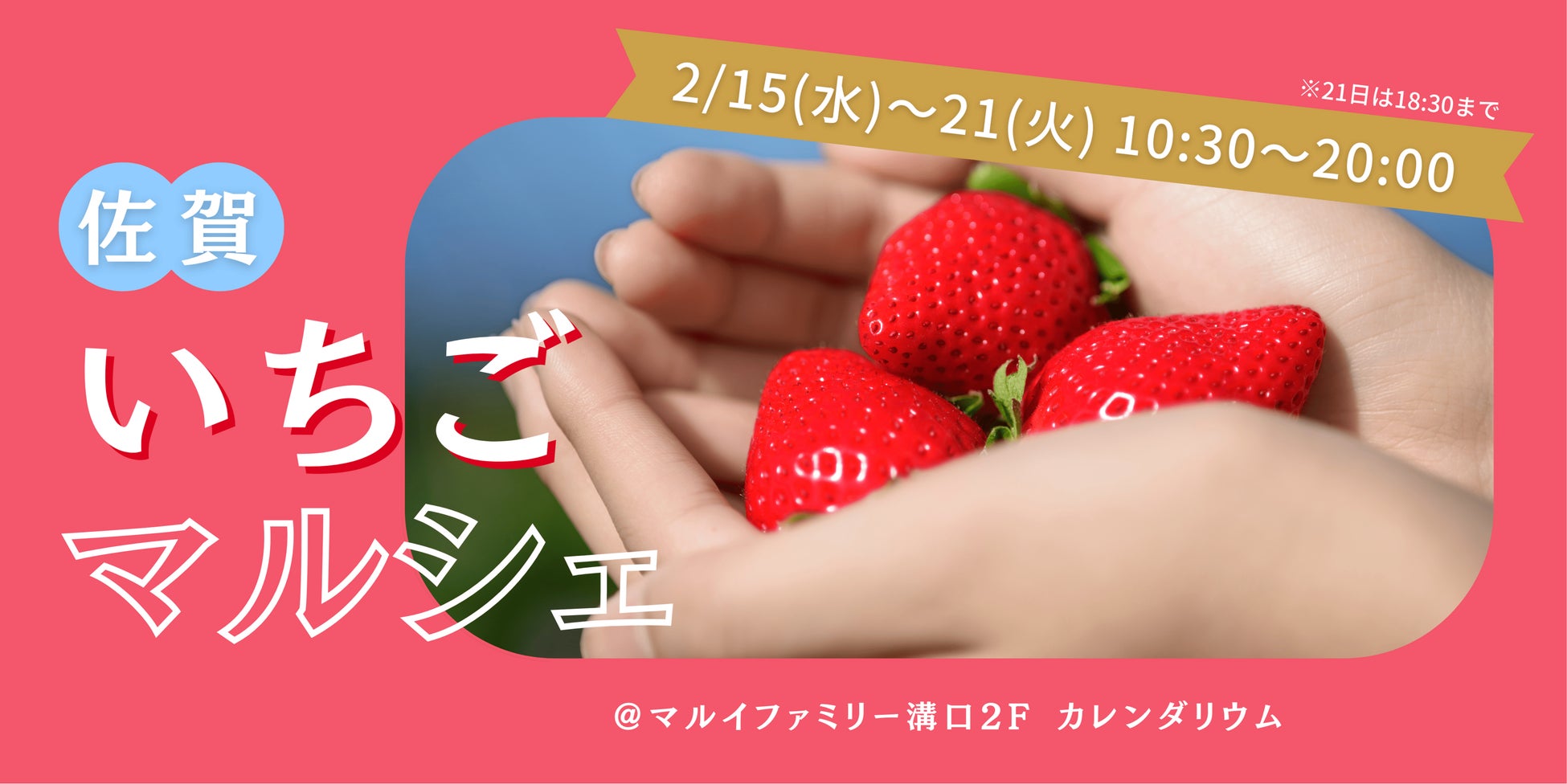 佐賀県のブランドいちご5種が味わえるイベントをマルイファミリー溝口で開催　全品種が楽しめる食べ比べカップも販売、県産食材の魅力を伝え関係人口の創出を目指すのサブ画像1