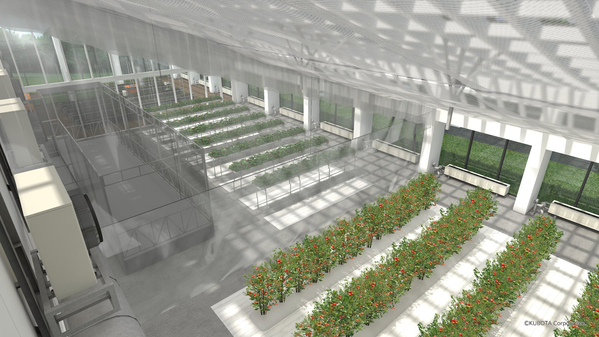 AI潅水施肥システムのゼロアグリ、日本ハム新球場の農業学習施設「KUBOTA AGRI FRONT」に導入のサブ画像2_TECH LABエリア（俯瞰イメージ）
