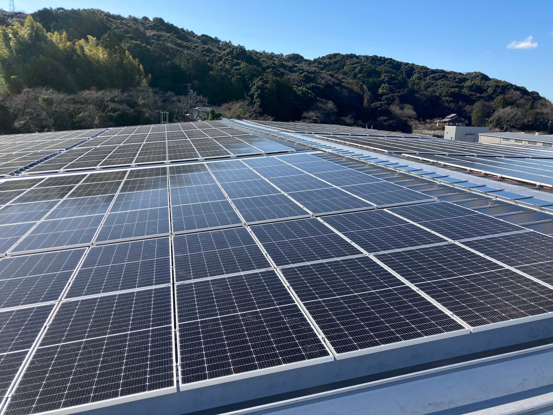 サラダクラブ公式サイト内の「サステナビリティページ」を刷新　新たなサステナビリティ目標を設定　太陽光パネルの稼働で年間370トンのCO₂排出量を削減のサブ画像2_遠州工場の太陽光パネル