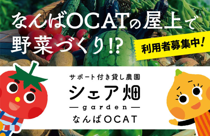 関西初の『シェア畑garden』がなんばOCAT屋上にNewOPEN！畑・農地以外の空きスペースを使った新業態“コンテナ型菜園”がミナミエリア（大阪市）にオープン！のメイン画像