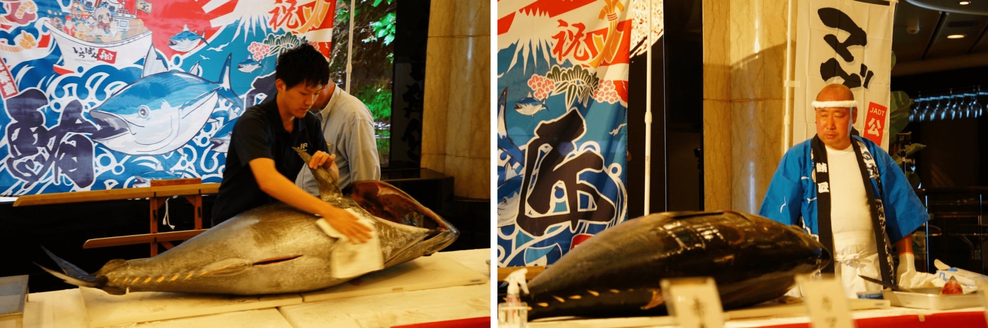 まぐろ一筋40年、浜松仲卸SANKO海商が、本州最南端和歌山県串本の本まぐろを使用した、「出張まぐろ解体ショー」を豪華客船飛鳥Ⅱで開催！のサブ画像3