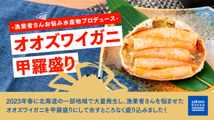 フーディソン、2023年春に北海道の一部地域で大量発生した『オオズワイガニ』を「甲羅盛り」にして人気商品へ。年末年始に向けて販売本格化のメイン画像