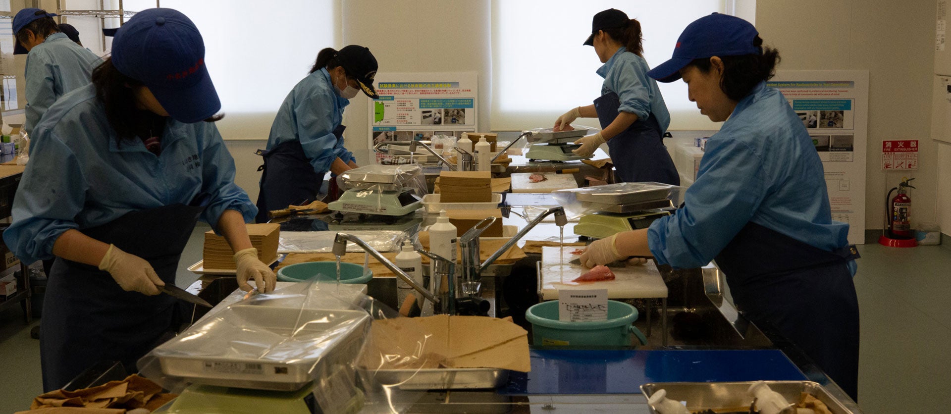 魚屋サカナバッカ、福島県産水産物を応援する『発見！ふくしまフェア 第8弾』を開催のサブ画像6_福島県の自主検査（スクリーニング検査）実施の様子。当社社員が直接現地に出向き安全・安心の取り組みを確認（2019年）