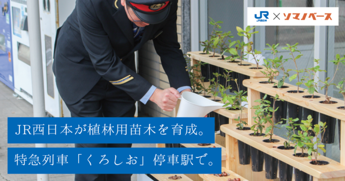 JR西日本が植林用苗木を育成。特急列車「くろしお」停車駅で。のメイン画像