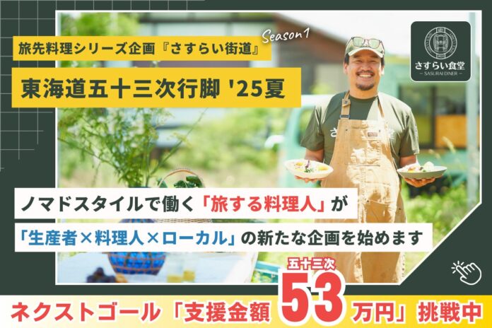 旅先料理シリーズ企画『さすらい街道』Season１東海道五十三次行脚’25夏のクラファン実施のメイン画像