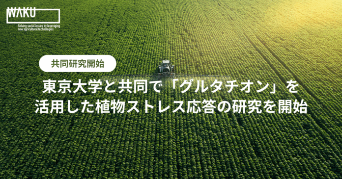 WAKU、東京大学と共同で「グルタチオン」を活用した植物ストレス応答の研究を開始のメイン画像